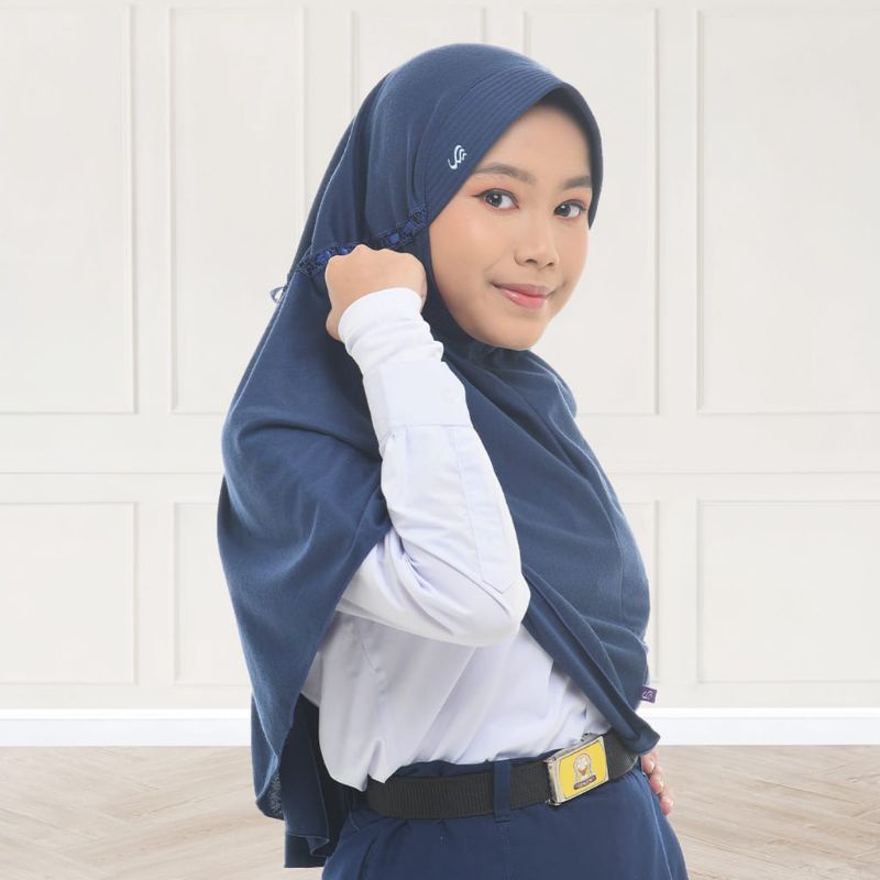 Kerudung Innova Serut Terbuka Jilbab Anak Sekolah TK SD SMP SMA Krudung Instan Nyaman Adem Stylish R