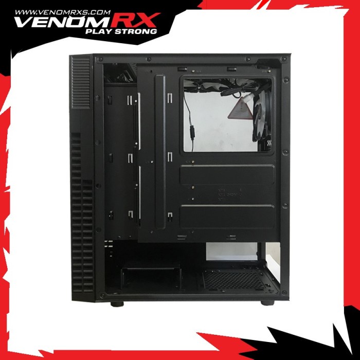 VenomRX Elden ATX Tempered Glass 3x120mm ARGB Fan - Black