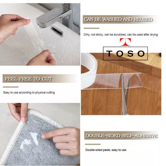 

Codes0X-90 Magic Nano Double Tape Lakban Perekat Tahan Air Bening 500Cm X 3Cm