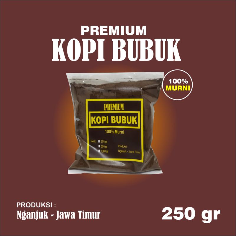 

Kopi Bubuk Premium Robusta 100% murni 250 gram