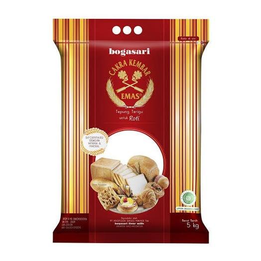 

[COD] Tepung Cakra Kembar Emas Roti 5kg [COD]