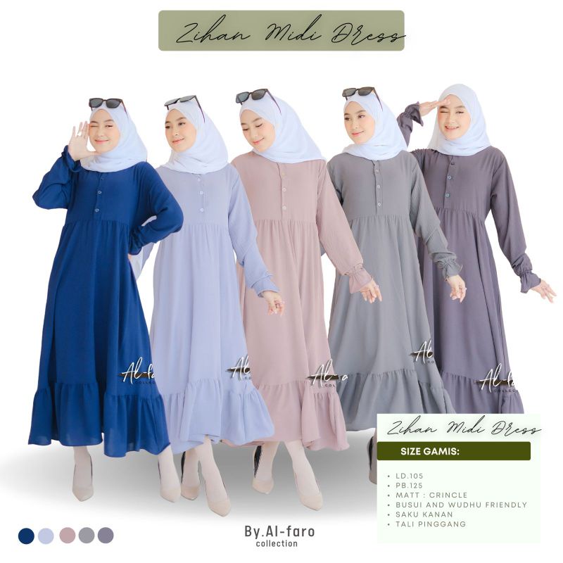 Zihan midi dress ori by alfaro/al-faro collection