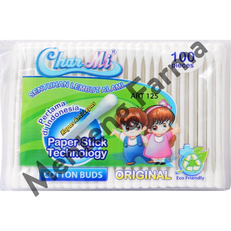 Charmi Cotton Buds Original Art 125 Isi 100 Pcs - Pembersih Telinga