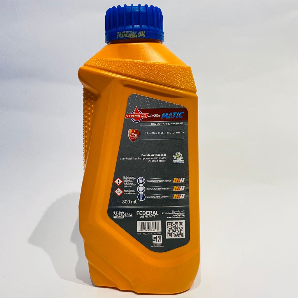OLI OIL FEDERAL MATIC ORANGE 800ML SYNTHETIC SPECIAL 10W - 30 API SL JASO MB ORIGINAL