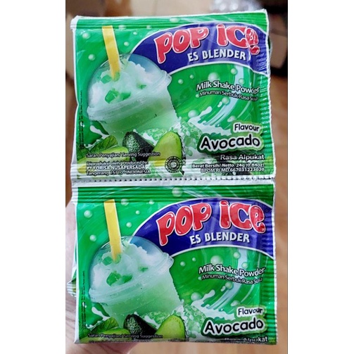 Pop Ice Milk Shake Powder 23 gr x 10 pcs