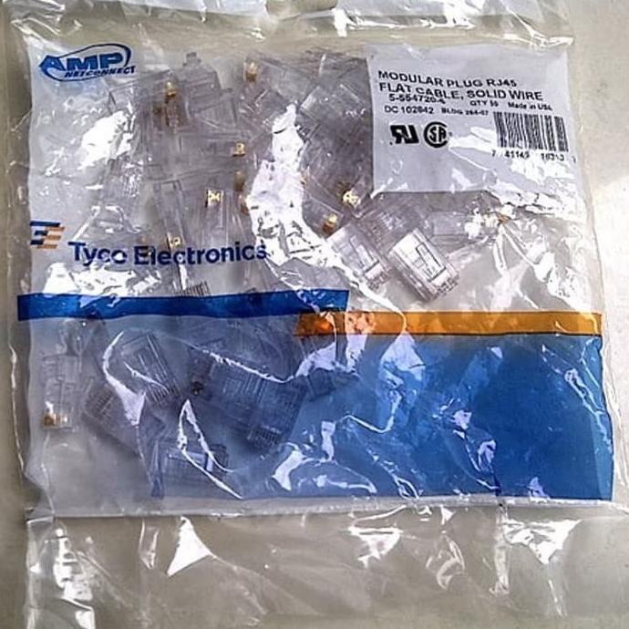 Original AMP 1Pack isi 50 Connector LAN RJ45 Cat5 Cat6