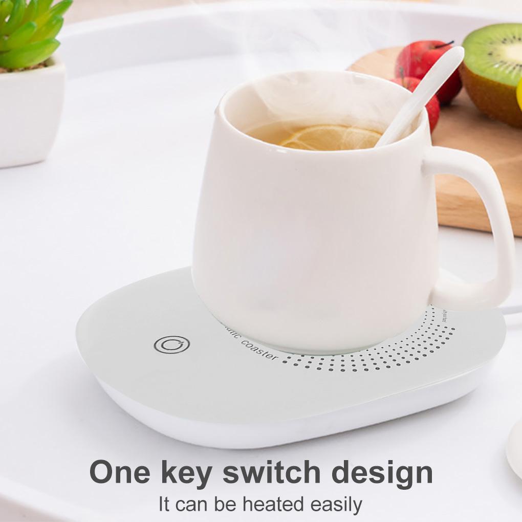 16w Smart Mug Warmer Heater Coaster Suhu Panas Gelas Kopi Minuman Kantor