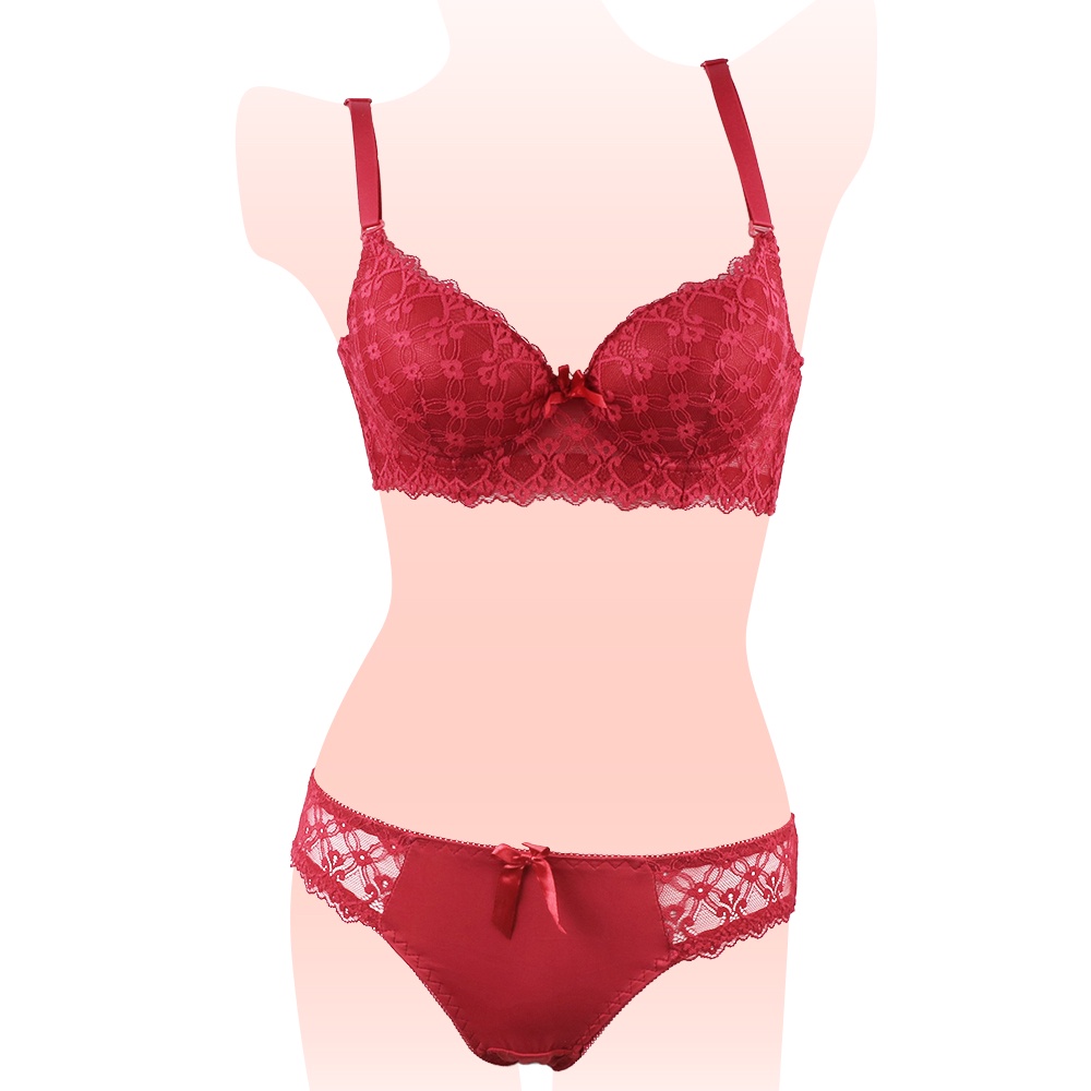 Bra Setelan Cd BH Set Pushup Busa Sedang Kawat Push Up Renda Sexy SPM 0364 SET
