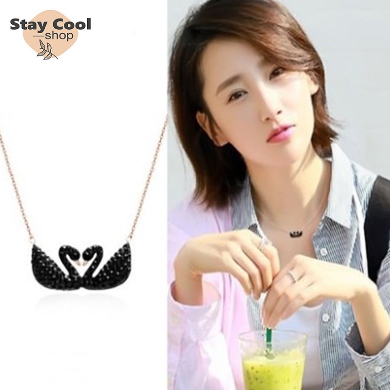 Kalung Titanium Angsa Dua Rose Gold Anti Karat Selamanya / Kalung Wanita / Kalung Wanita / Accesories Kalung Titanium Anti Karat Selamanya