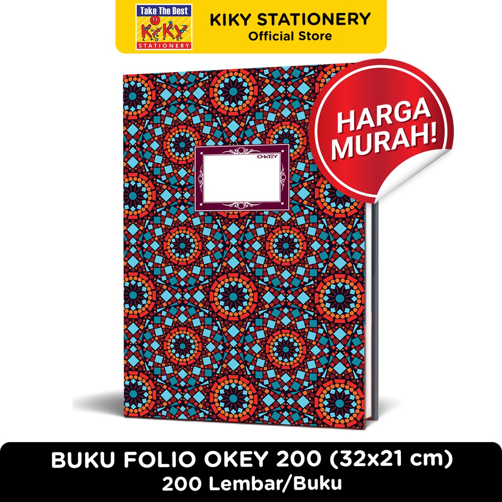 

OKEY Buku Hard Cover Folio Glossy (Uk. 32 x 21 cm) Isi 200 Lembar