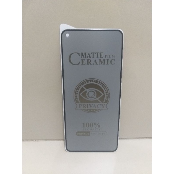 MATTE FILM CERAMIC 100% SECURITV ANTI-PEEPING FILM PRIVACY 100% SECURITY PRIVACY SECURITY TEMPERED GLASS OPPO A53 2020 / OPPO A53 / OPPO A54