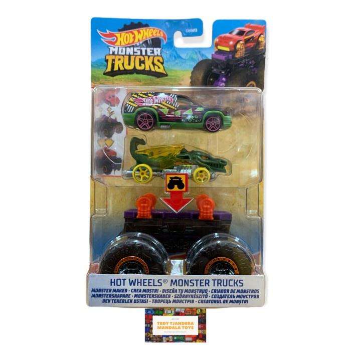 Promo Hotwheels Monster Trucks Monster Maker Include 2 Hw 939C Model B Terbatas