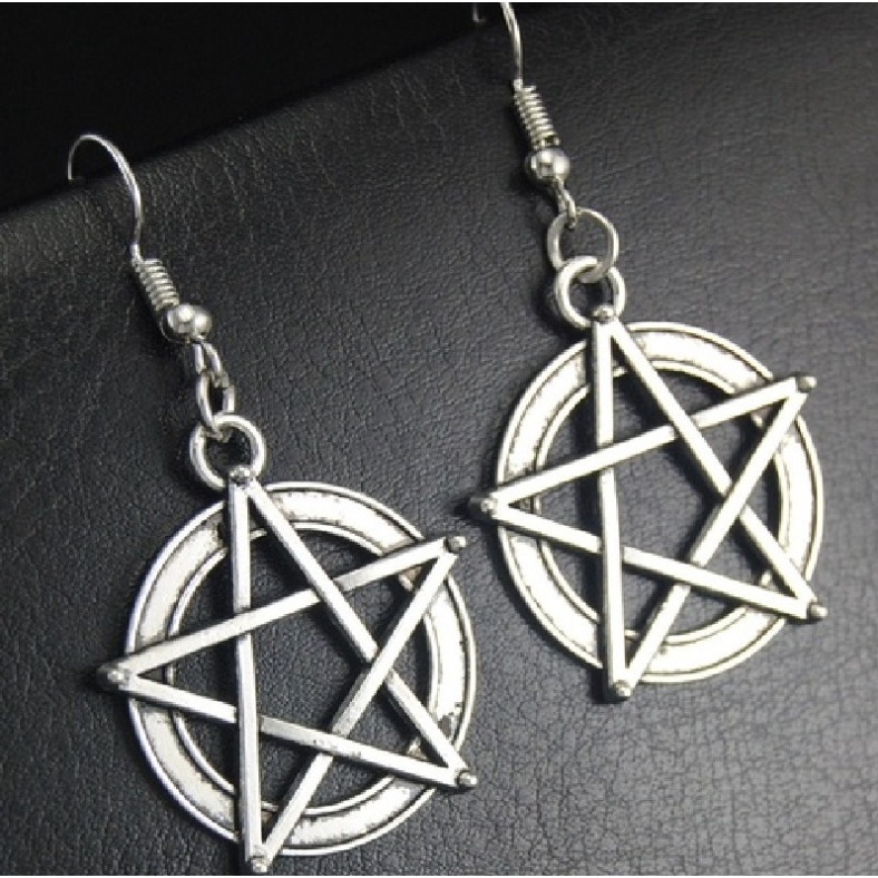 Perhiasan Bentuk pentagram pentagram Bahan alloy Gaya gothic retro Untuk Hadiah