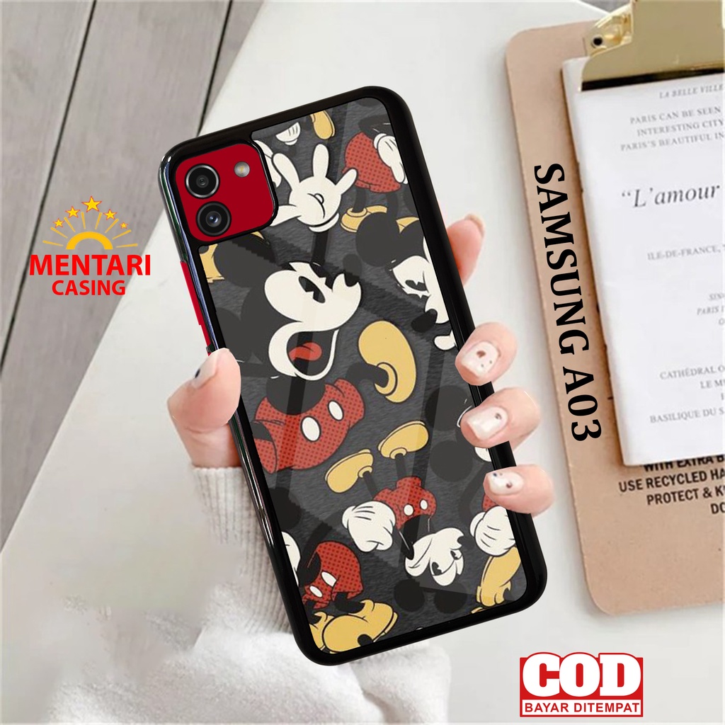 Case SAMSUNG A03 CASING SAMSUNG A03 [ MICKEY ] Mentari casing case hp kondom hp case custom case cas