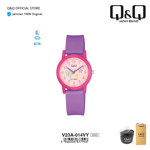 Q&Q QnQ QQ Original Arloji Jam  V23 V23A Tangan Anak Lucu Motif Analog Tahan Air 10 BAR-6