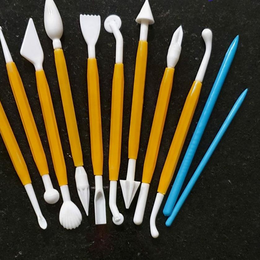 

SALE!!V-TEC Clay Knife Plastik set 11 / Alat Ukir Foundant Modelling Clay Tool|KD8