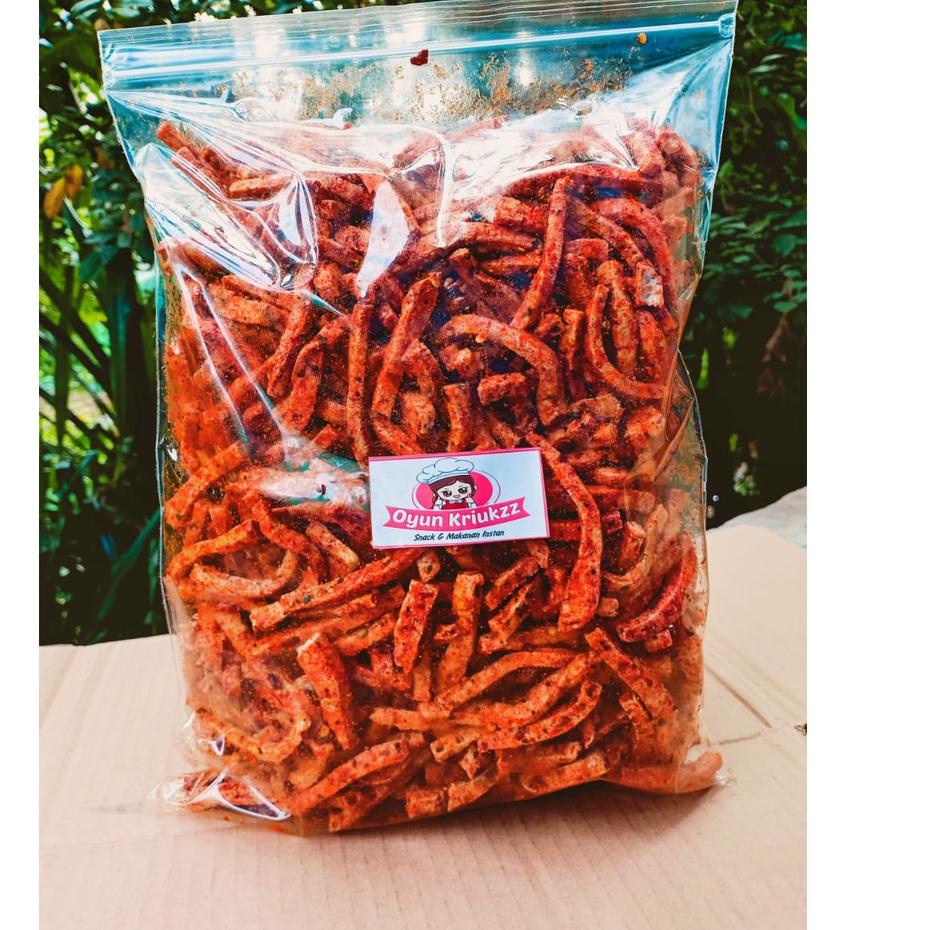 

Fresh Product--Basreng 500 GRAM pedas jeruk (BASO GORENG ) Stik basreng / baso goreng /basreng