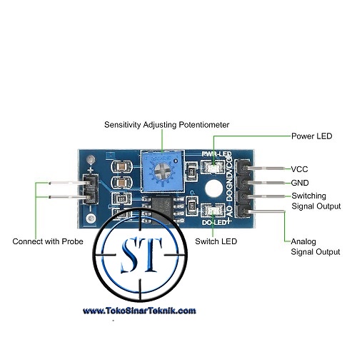 Sensor Kelembaban Tanah Soil Moisture Arduino Sensor Module Hygrometer Modul BB-21