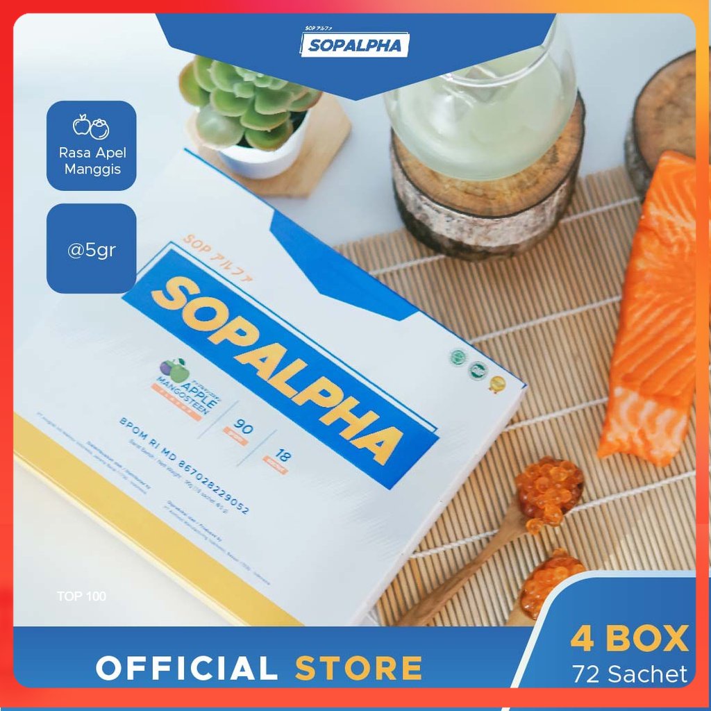 SOPALPHA - Rasa Apel Manggis 4 Box BPOM HALAL DANISGINA KALIMANTAN