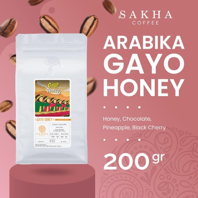 

Biji Kopi Arabika Gayo Honey Arabica Coffee Beans Sakha Roastery 200gr