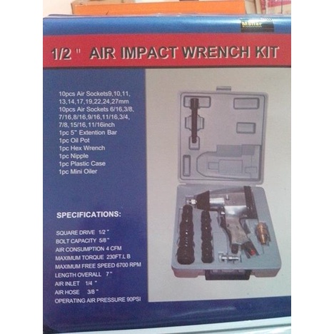 Air Impact Wrench Kit Mollar