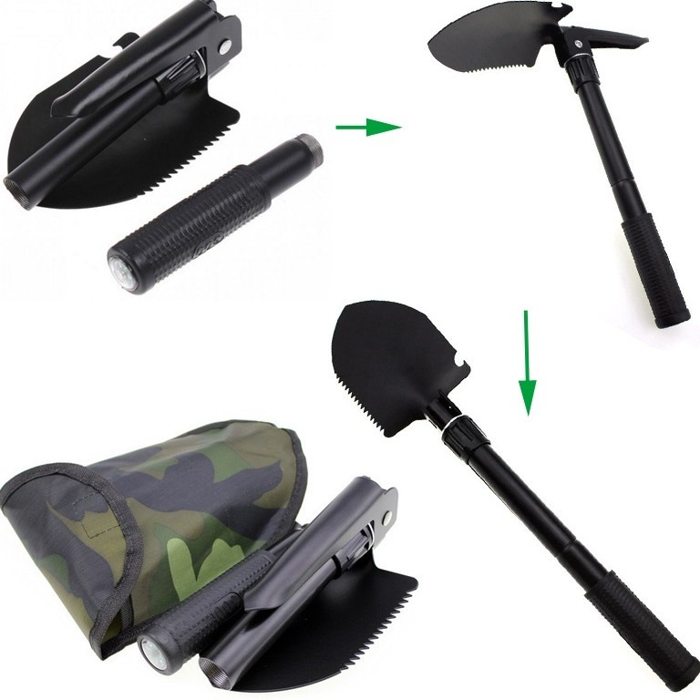 PROMO!! CANGKUL LIPAT MINI PORTABLE SHOVEL HIKING CAMPING / SEKOP TAMAN PACUL MULTIFUNGSI