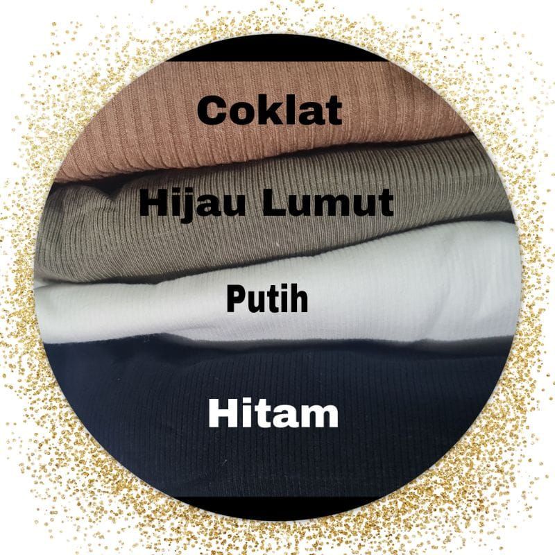 Bundara.id Ba-932 Size M L XL XXL korean style Baju Wanita Lengan Panjang Middle Collar Kaos knit / RIB import
