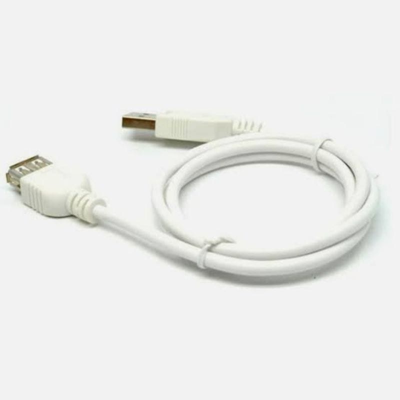 Kabel USB extension 50 60 80cm male to female Kabel Extension USB Hub 2.0 Male to Female 80CM Putih Sambungan Cable USB