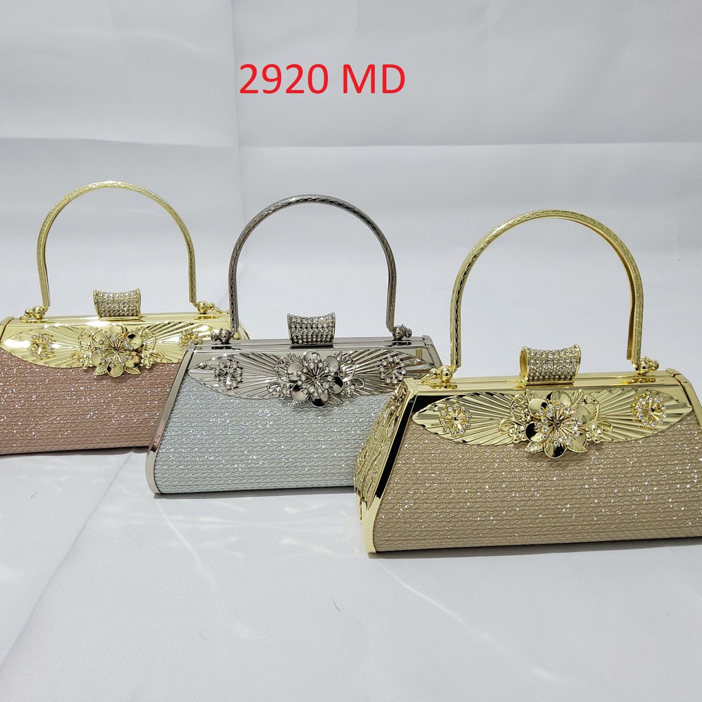 Model Terbaru! Tas Pesta Farnell Import Clutch Kondangan Wanita Diamond Bunga Cantik Mewah 2920/2918