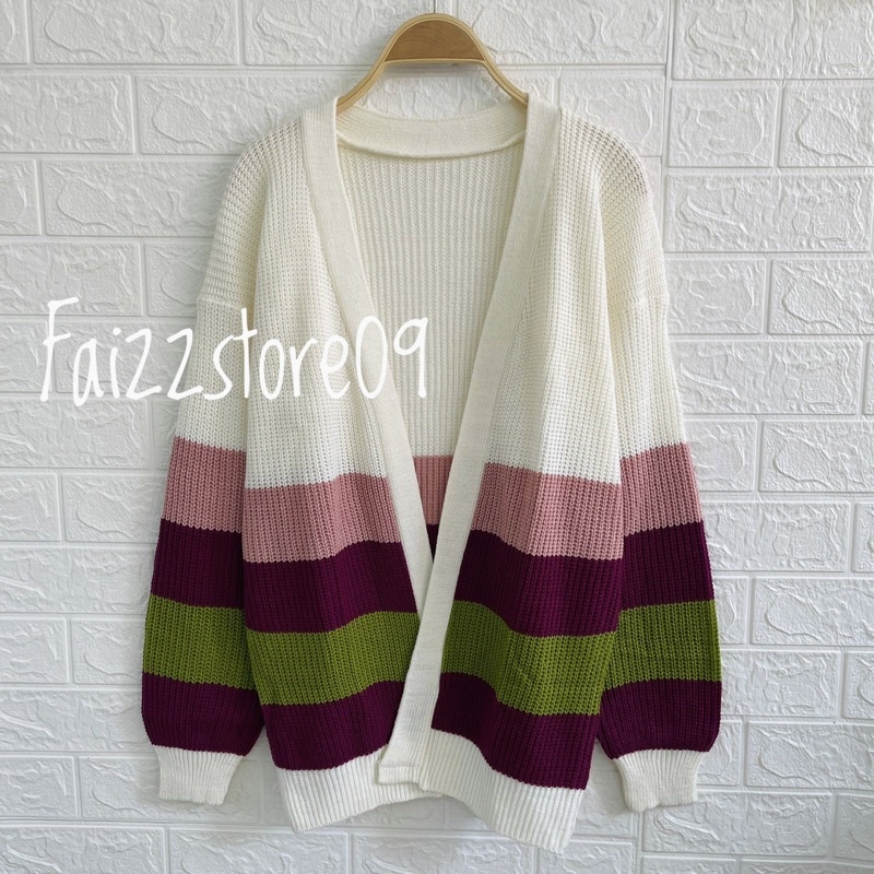 LONG CARDIGAN RAJUT OVERSIZE WANITA PREMIUM/CARDIGAN RAJUT MOTIF BLASTER STORE09 MURAH