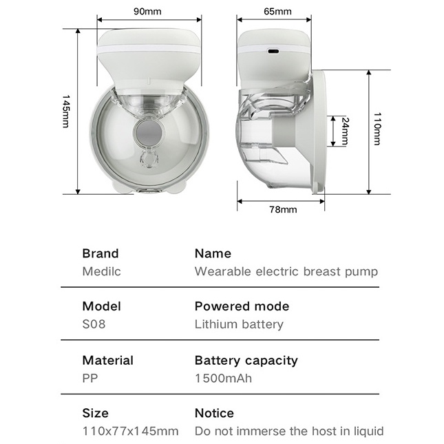 Wearable Pompa ASI Elektrik/Handsfree Wireless Electric Breast Pump