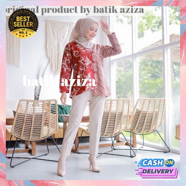Baju Kondangan Bju Kerja Perempuan Atsan Remaja Kekinian Atasan Wanita Terbaru Baju Batik Kekinian B