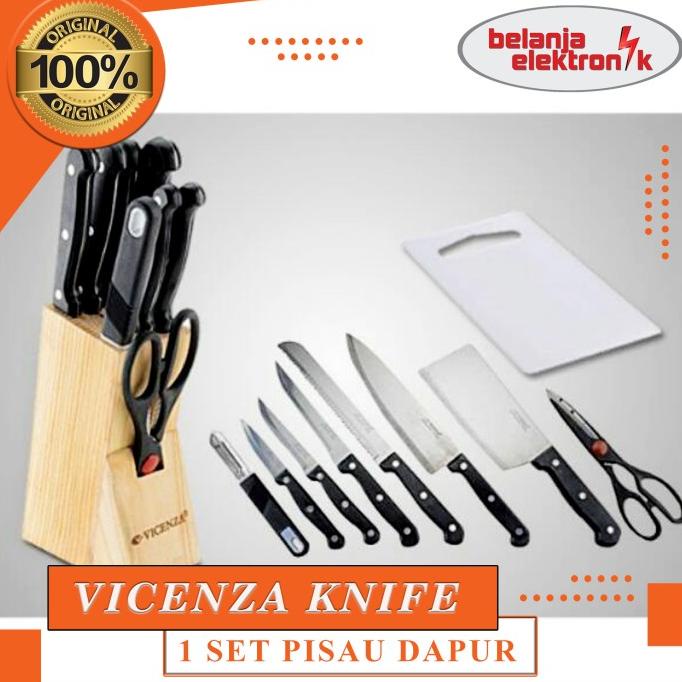 [COD] PISAU DAPUR KNIFE SET VICENZA V-910K PISAU SET DENGAN TALENAN V910K NEW Kode 638