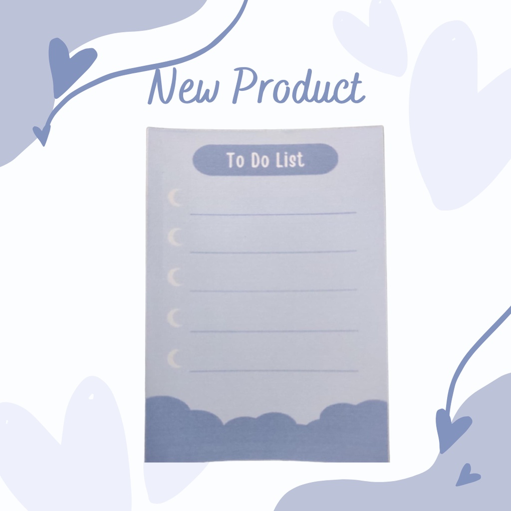

Memo To Do List Blue (BUKAN STICKY NOTE)