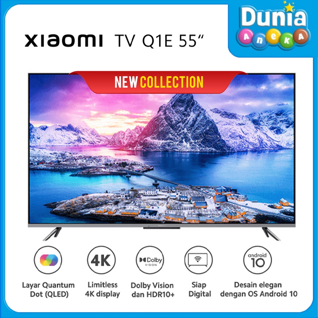 XIAOMI TV Q1E 55&quot; QLED 2022 LAYAR 4K ULTRA HD ANDROID TV