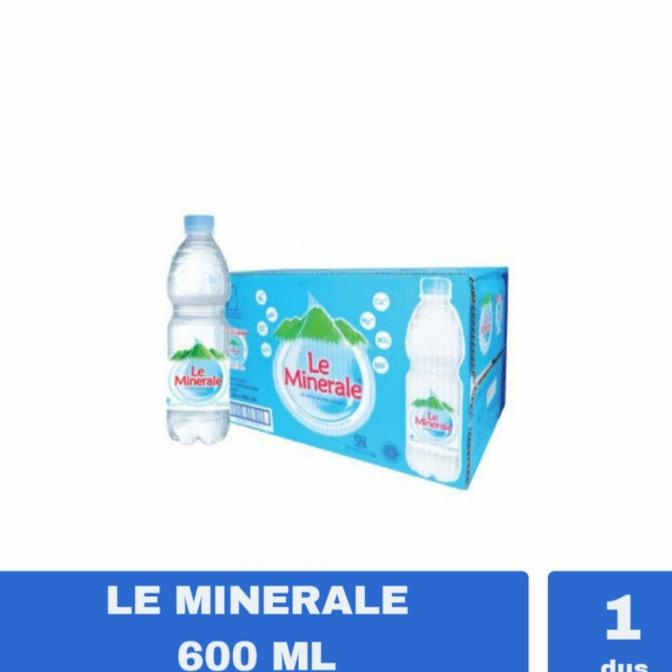 

Air Minum Le Minerale botol 600ml 1dus / karton isi24 botol Leminerale