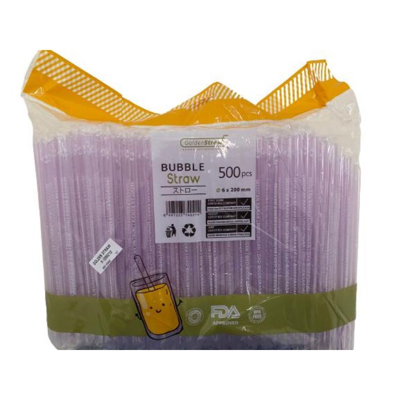 SEDOTAN LANCIP HITAM  6mm STERIL/SEDOTAN OXO/SEDOTAN GOLDEN STRAW ISI 500PCS