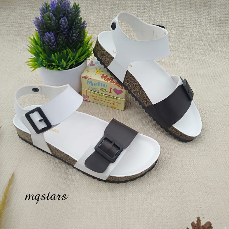 mqstars Sandal Puyuh Gesper Wanita Trendy Tali Belakang