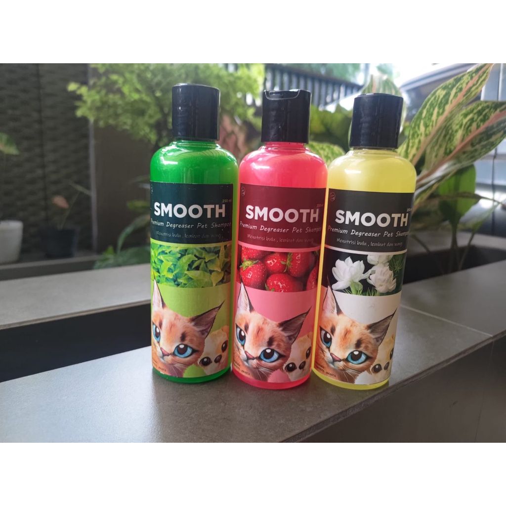 Shampoo Kucing Smooth 60gr Greentea Jasmine Strawberry