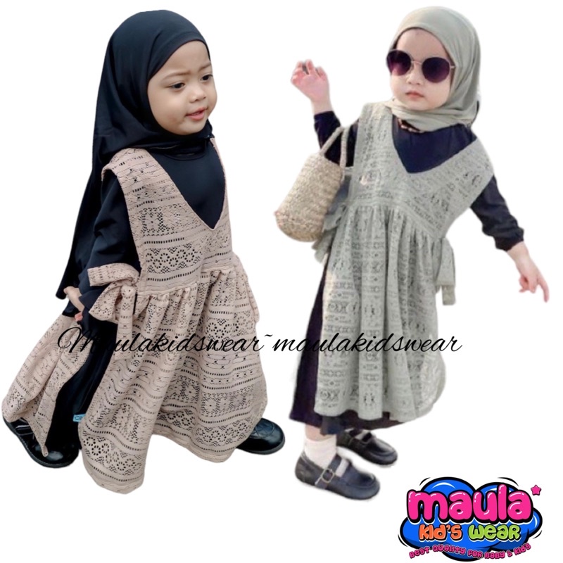 Gamis Bayi Perempuan Newborn 0-2 Tahun Vest BRUKAT Anak Rompi Katun Spandek jersey mixx