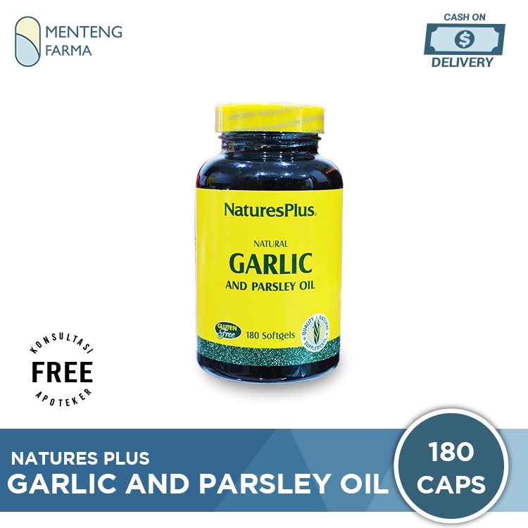 Natures Plus Garlic And Parsley Oil 180 Softgel - Anti Hipertensi