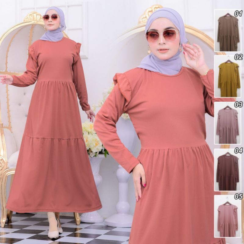 Gamis terkini gamis muslim/gamis dress polos/baju gamis busana muslim 3 susun