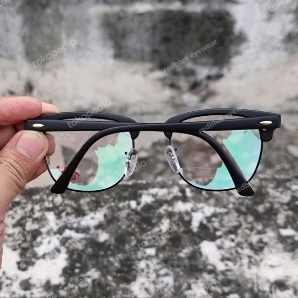 frame kacamata minus pria rayban 5154 grade original hitam doff