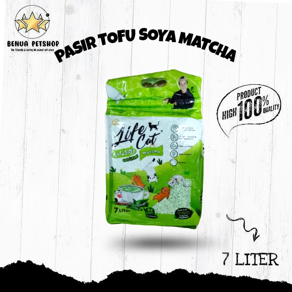 PASIR KUCING TOFU SOYA CAT LITTER - LIFE CAT TOFU 7 LITER (EKSPEDISI)