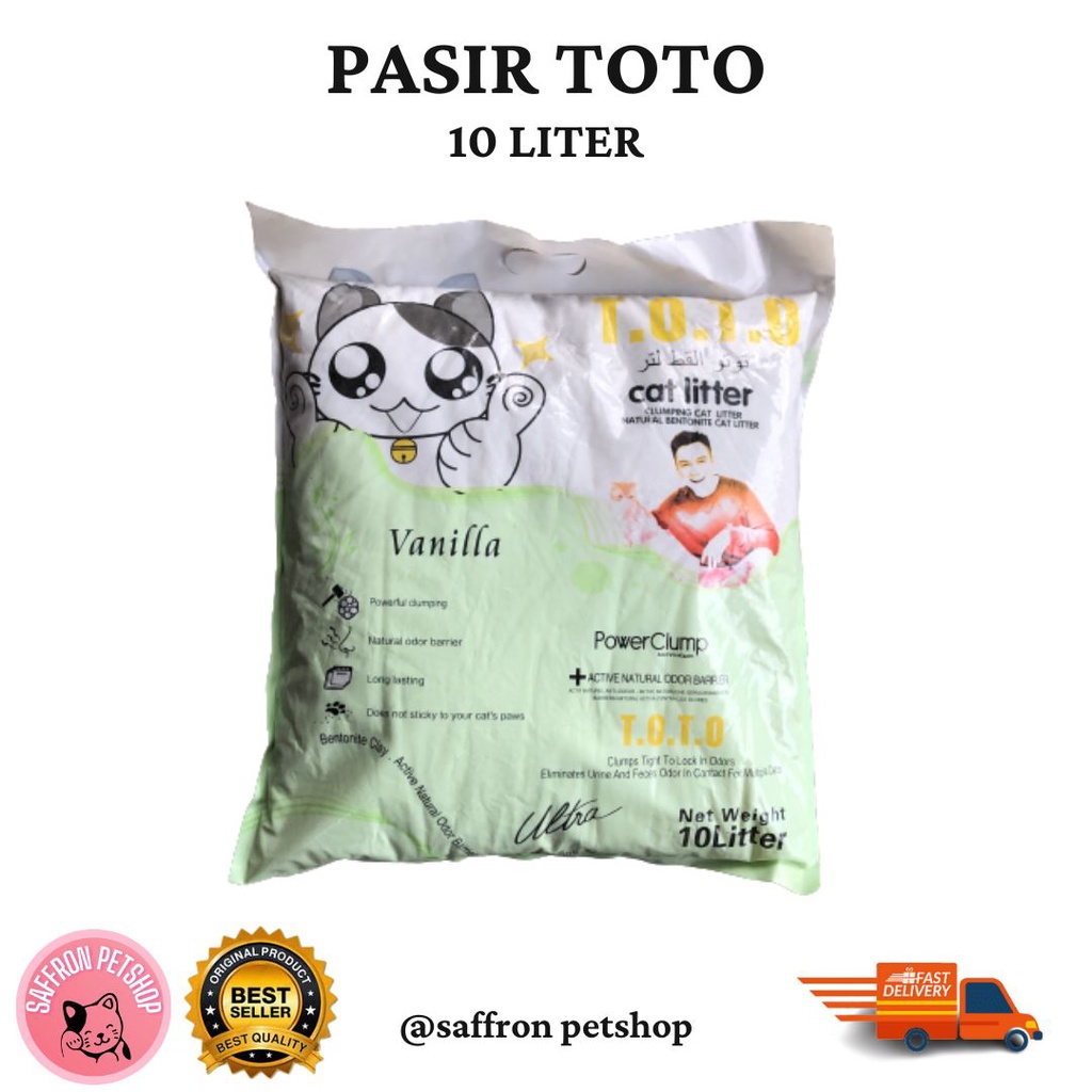 PASIR KUCING GUMPAL TOTO 10 LITER