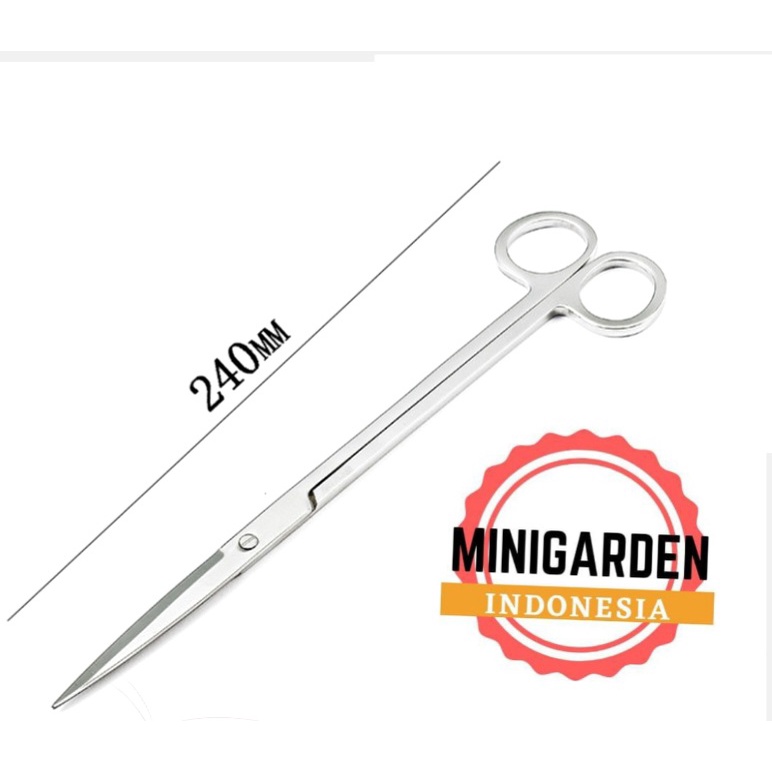 GUNTING TRIMMING AQUASCAPE STAINLESS UJUNG LURUS 25CM STRAIGHT SCISSOR