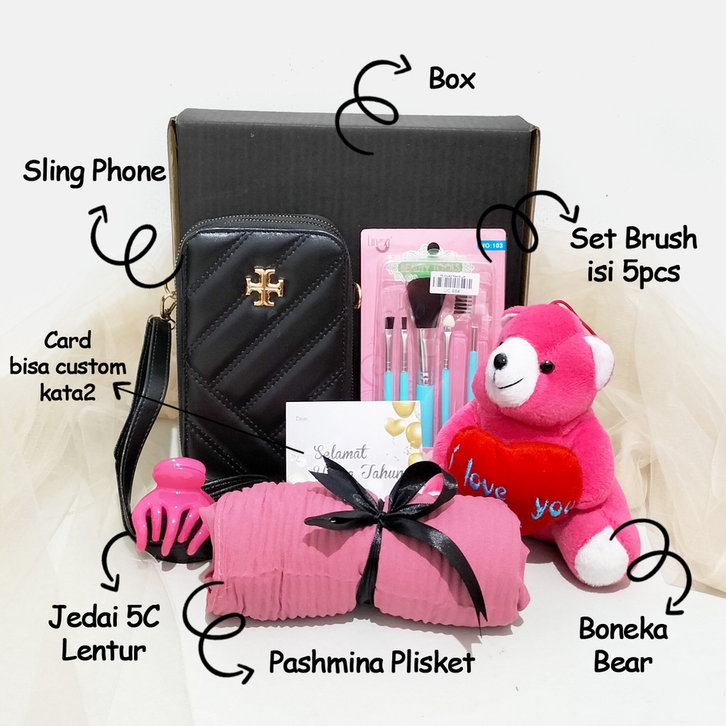 Hampers kado surabaya set hadiah ulang tahun kado ultah tas wanita set hampers murah