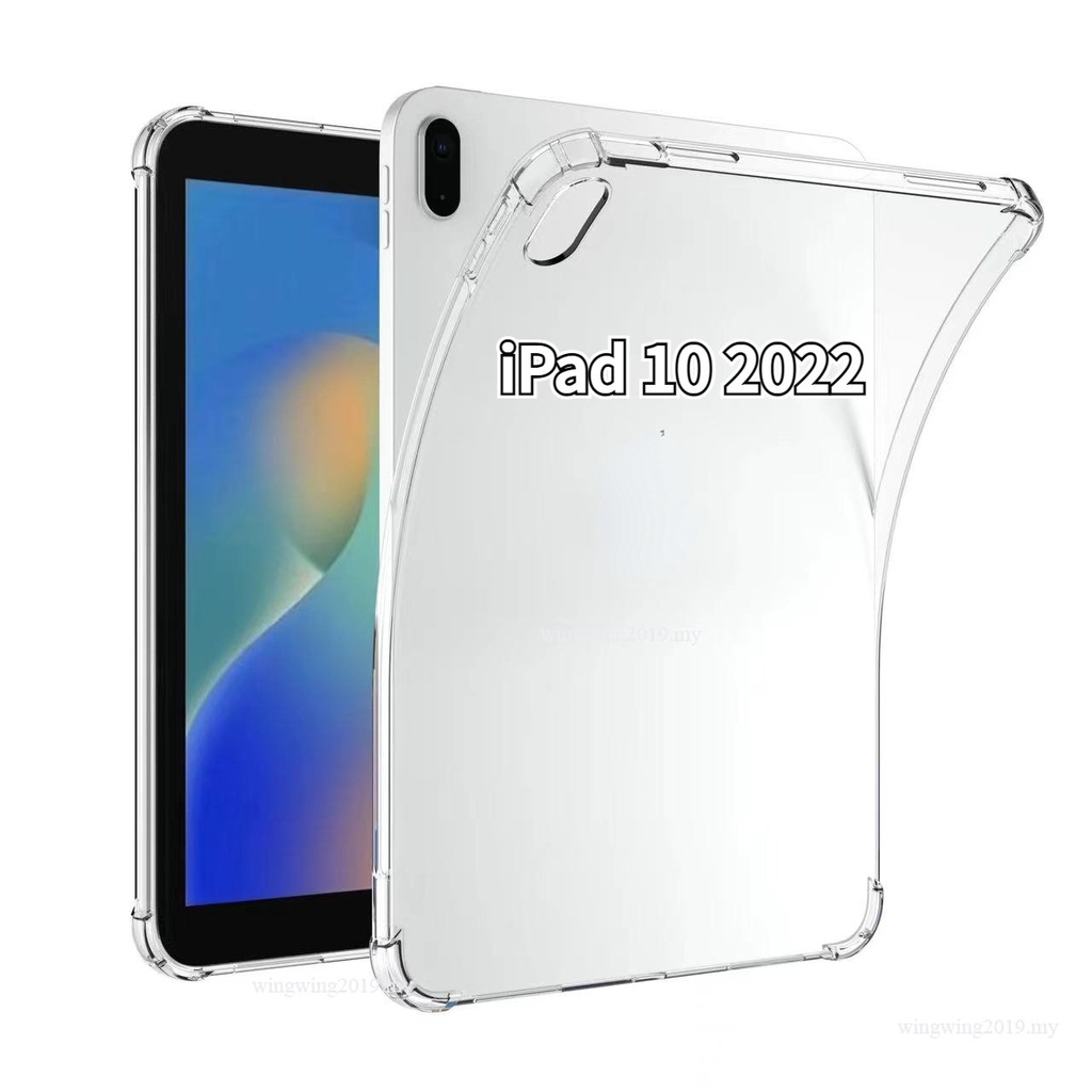 Case Pelindung Bahan Silikon Transparan Untuk iPad 2022 Generasi 10.9 Inch 8th 9th 7th gen 9.7 10.5 11 mini 8.3 7.9 Inch