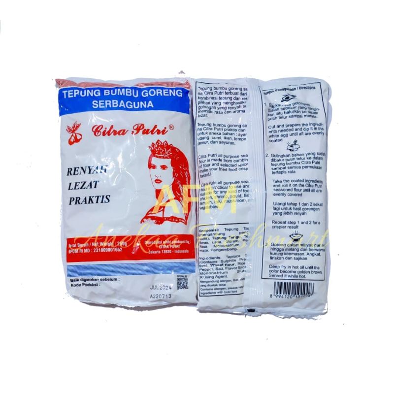 

TEPUNG PUTRI 250GRAM TEPUNG BUMBU AYAM GORENG CITRA PUTRI