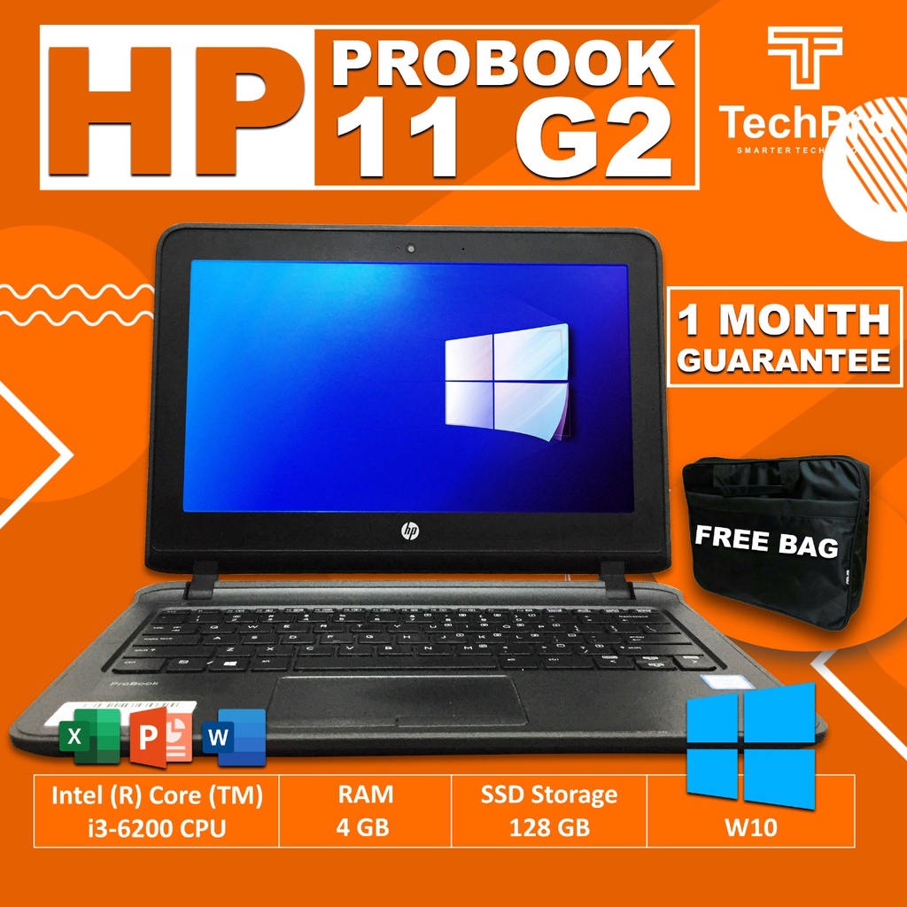 Laptop Hp Probook 11 G2 i3 gen 6 ram 4 ssd 128 Murahhh